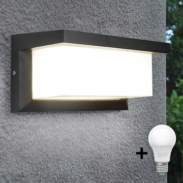 Aplique LED para exterior NEELY 1xE27/10W/230V 3000K IP54 antracita