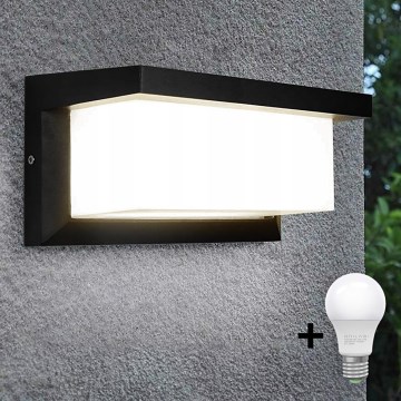 Aplique LED para exterior NEELY 1xE27/15W/230V 3000K IP54 negro