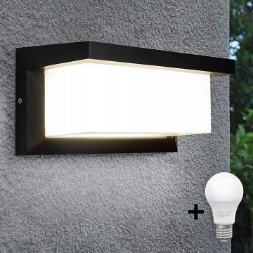 Aplique LED para exterior NEELY 1xE27/9W/230V 3000K IP54 negro