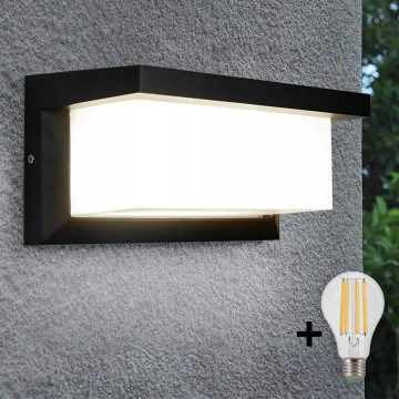 Aplique LED para exterior NEELY 1xE27/9W/230V 4000K IP54 negro