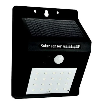 Aplique LED solar con sensor LED/0,55W/3,7V 6500K IP65