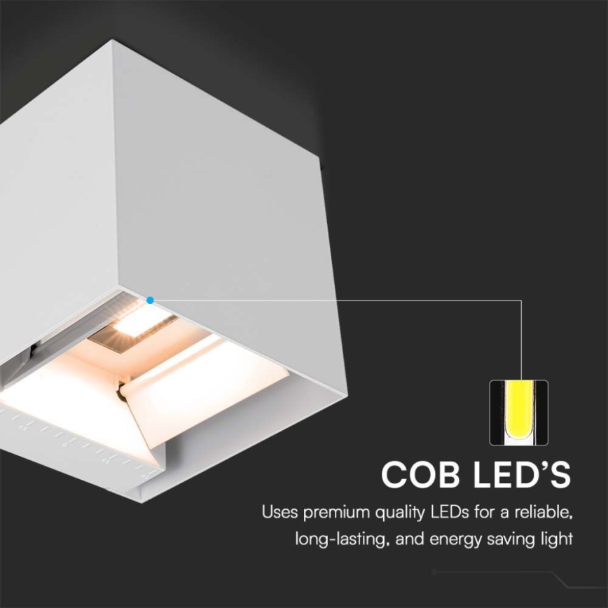 Aplique LED solar con sensor LED/3W/3,7V IP65 3000K blanco