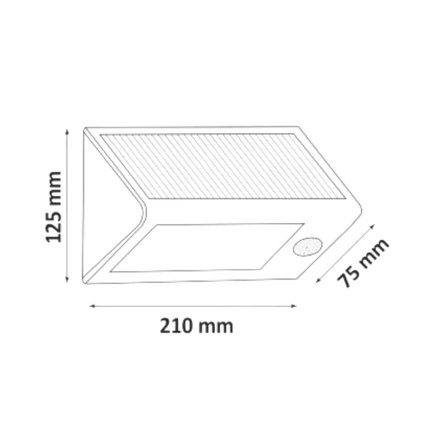 Aplique LED solar con sensor LED/5W IP44