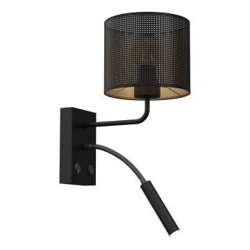 Aplique LOFT SHADE 1xE27/60W+1xG9/8W/230V negro/dorado