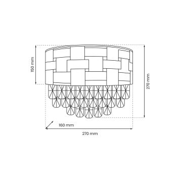 Aplique LUXURIA 2xE14/40W/230V dorado