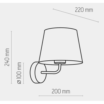 Aplique MAJA 1xE27/15W/230V blanco