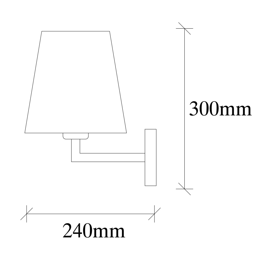 Aplique PROFIL 1xE27/60W/230V