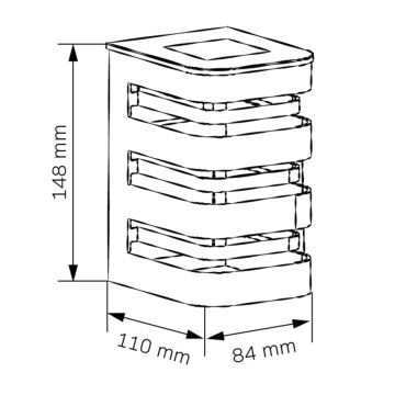 Aplique solar LED AGIDE LED/1.2V IP44