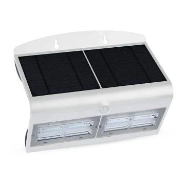 Aplique solar LED con sensor LED/7W/3,7V 4000K IP65 blanco