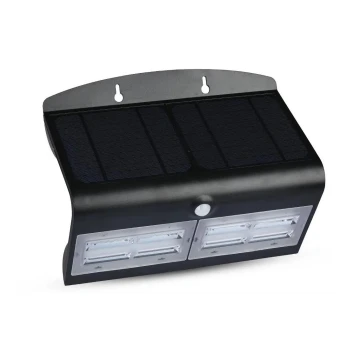 Aplique solar LED con sensor LED/7W/3,7V 4000K IP65 negro