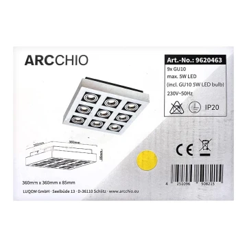 Arcchio - Foco LED VINCE 9xGU10/230V