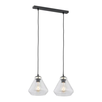 Argon 0854 - Lámpara colgante DECORATO 2xE27/15W/230V negro