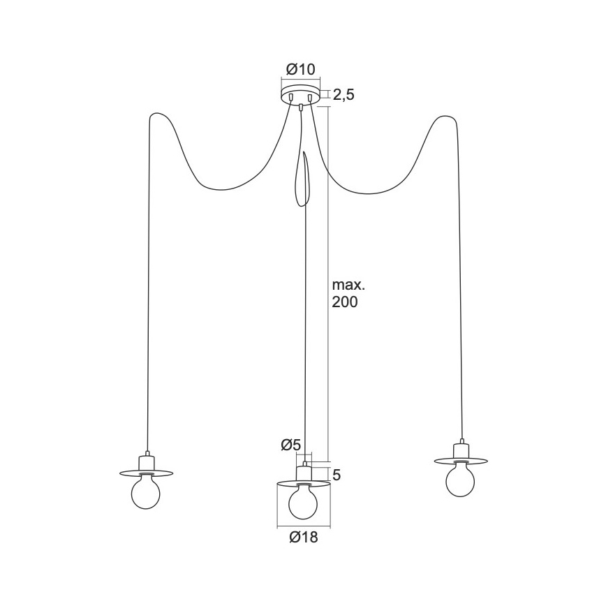 Argon 1378 - Lámpara colgante CORSO 3xE27/15W/230V cromo brillante