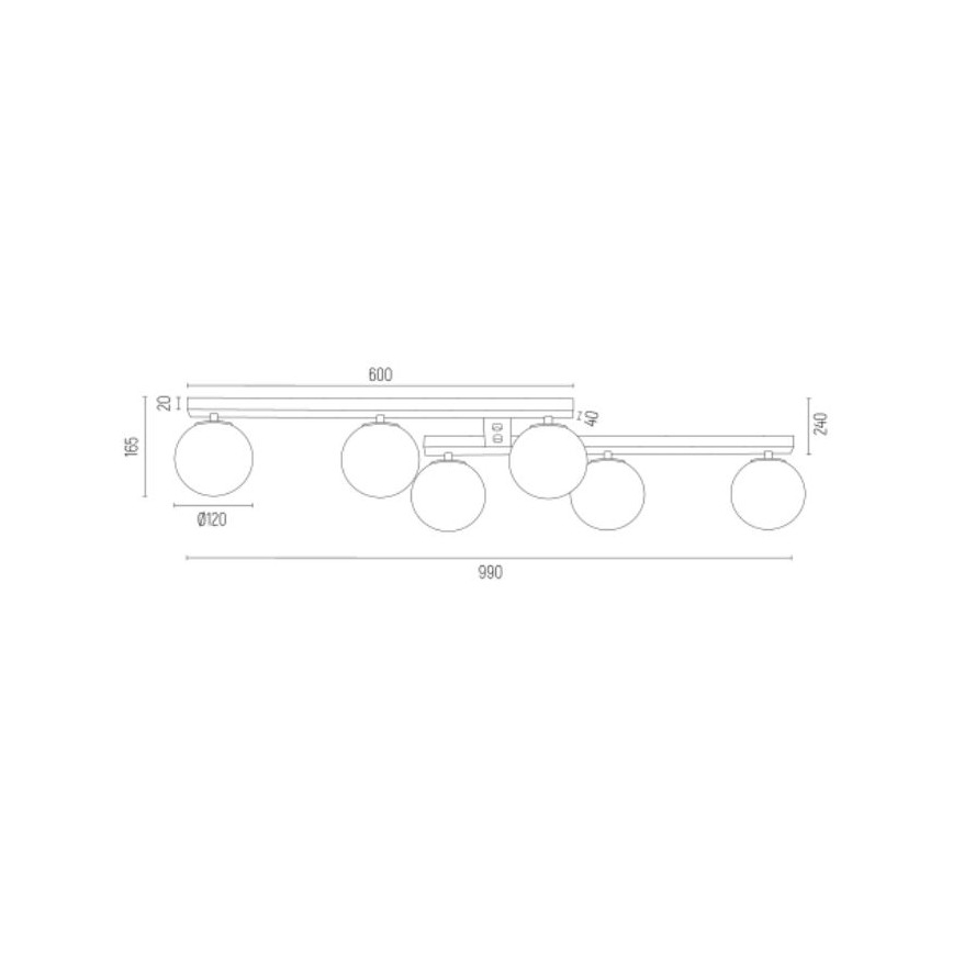 Argon 2544 - Lámpara de suspensión FREEMONT 6xE14/7W/230V