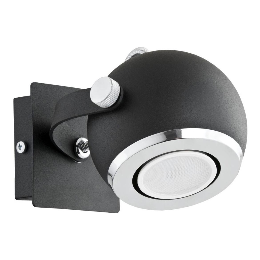 Argon 3638 - Foco de pared KOS 1xGU10/5W/230V negro/cromo