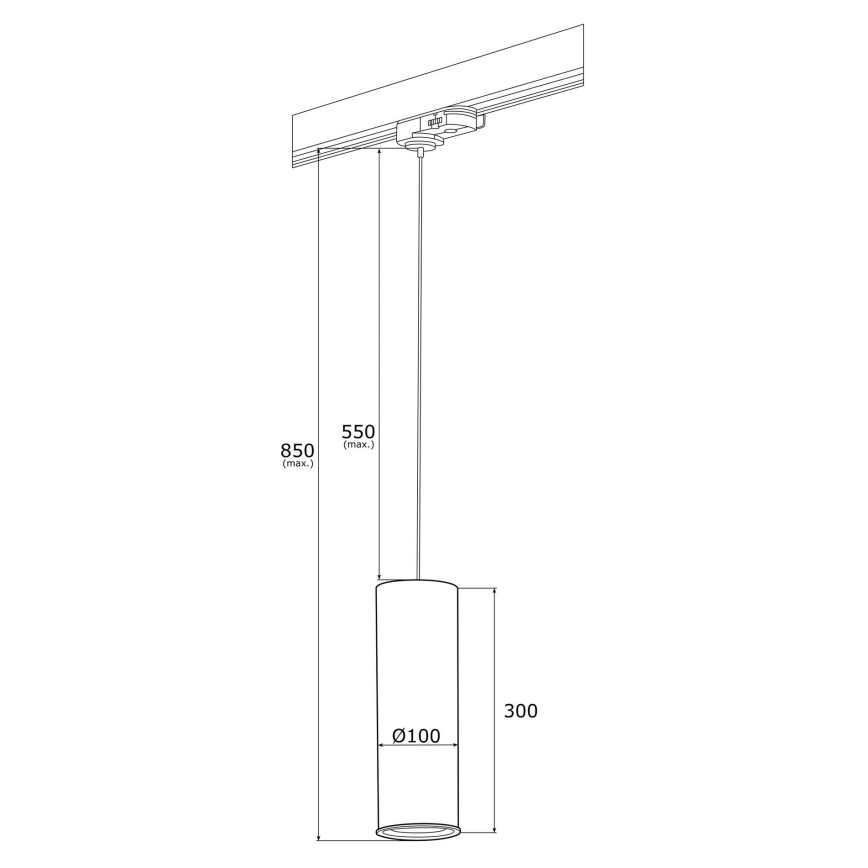 Argon 4318 - Lámpara colgante de cable para sistema de carril DELF 1xE27/15W/230V cobre