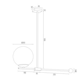 Argon 4738 - Lámpara colgante MEGAN 1xE14/7W/230V