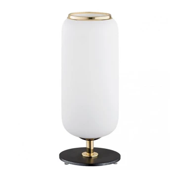 Argon 4994 - Lámpara de mesa VALIANO 1xE27/15W/230V negro/blanco/dorado