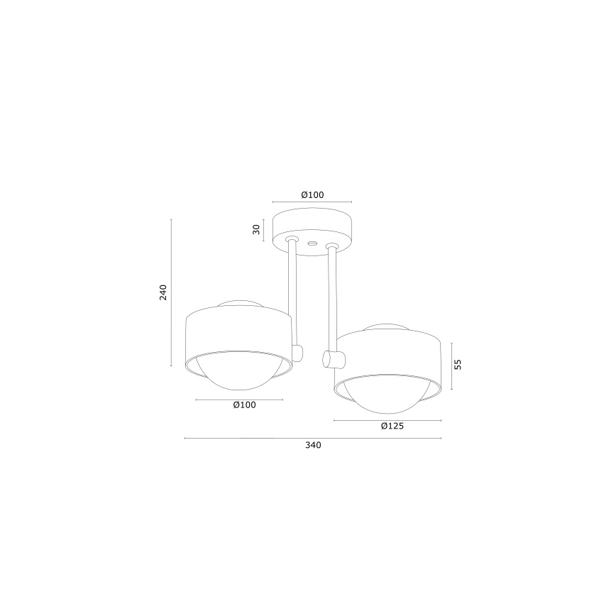 Argon 7215 - Lámpara colgante de baño MASSIMO PLUS 2xG9/6W/230V IP44 dorado