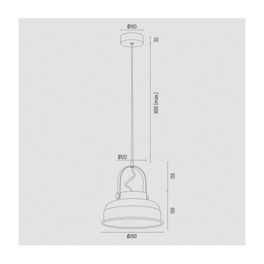 Argon 8287 - Lámpara colgante DAKOTA 1xE27/15W/230V verde