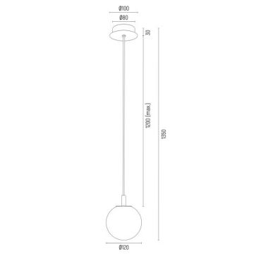 Argon 8450 - Lámpara colgante ALMIROS 1xE14/7W/230V diá. 12 cm alabastro dorado