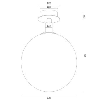 Argon 8505 - Plafón PALOMA 1xE27/15W/230V dorado/blanco