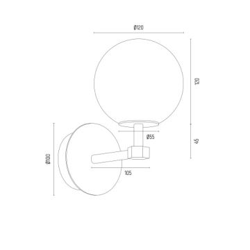 Argon 8508 - Aplique PALOMA 1xE14/7W/230V dorado/negro