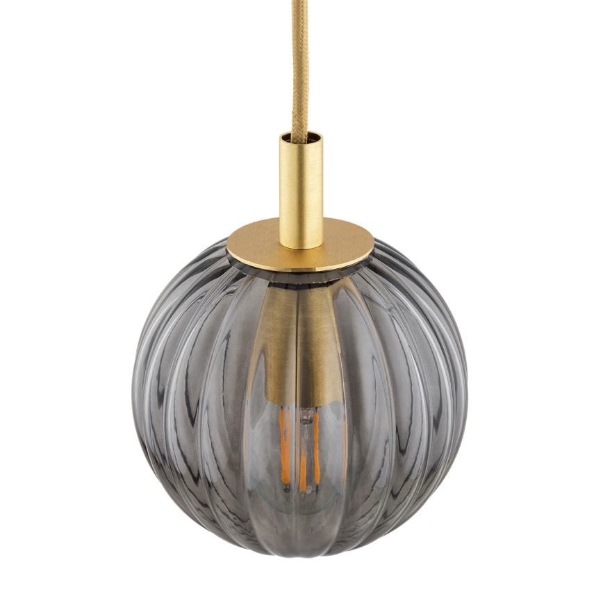 Argon 8512 - Lámpara colgante PALOMA 1xE14/7W/230V diá. 12 cm dorado/negro