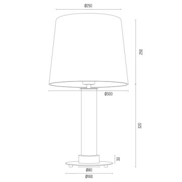 Argon 8540 - Lámpara de mesa HAMPTON 1xE27/15W/230V blanco