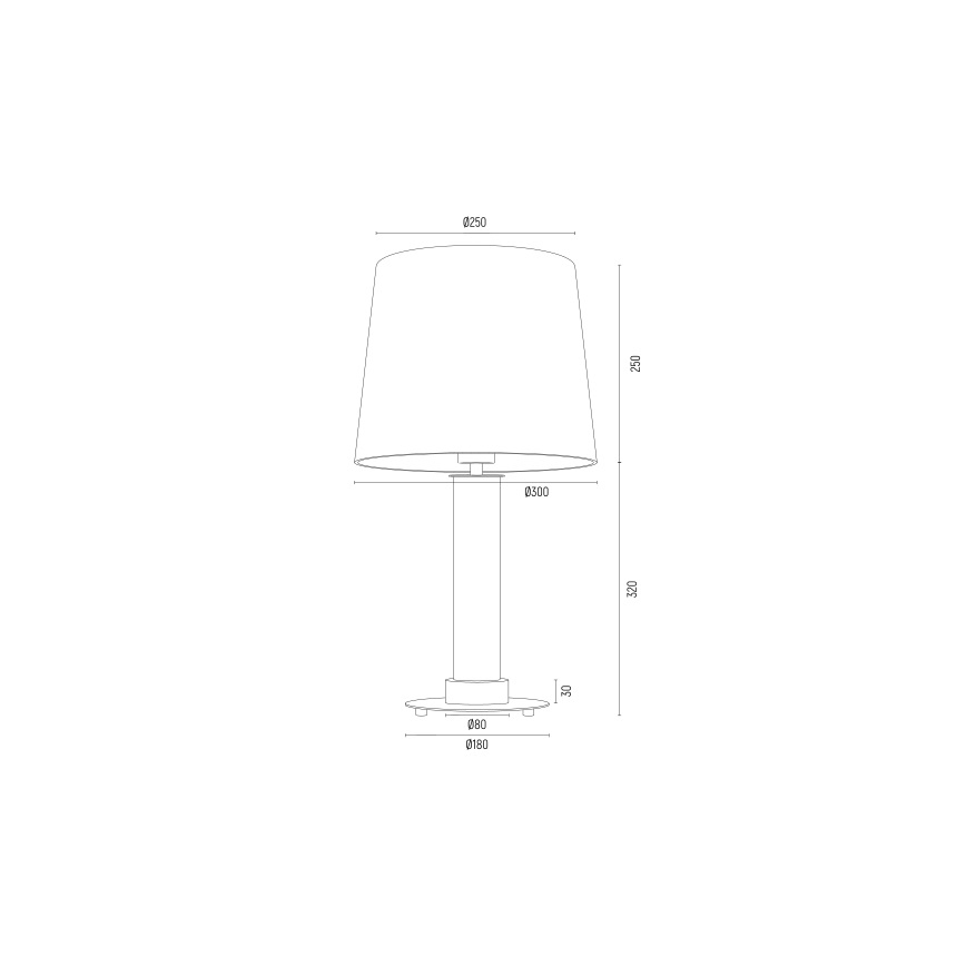Argon 8540 - Lámpara de mesa HAMPTON 1xE27/15W/230V blanco