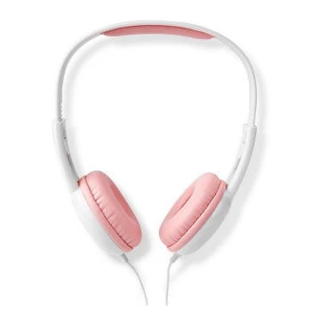 Auriculares con cable rosa / blanco