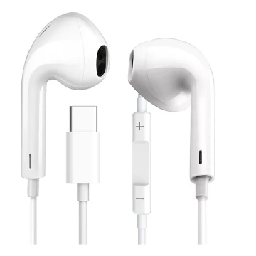 Auriculares con micrófono USB-C blanco