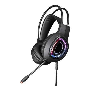 Auriculares LED RGB para juegos VARR con micrófono 7.1