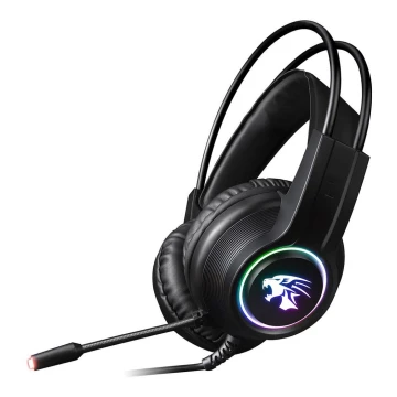 Auriculares para juegos VARR RGB LED con micrófono 3.5