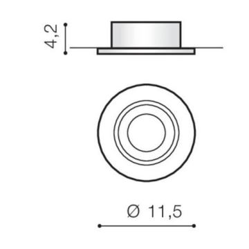 Azzardo AZ1729 - Cuerpo de lámpara empotrable REMO 1xGU10/50W/230V