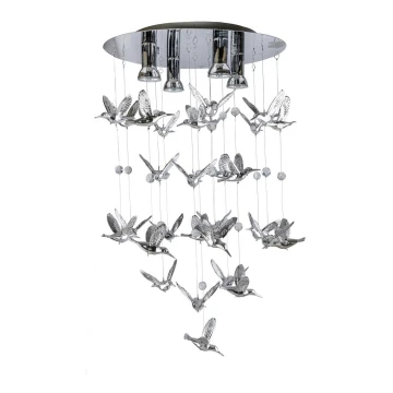 Azzardo AZ2449 - Lámpara suspendida con alambre BIRDS 4xGU10/40W/230V