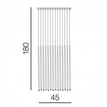 Azzardo AZ3424 - Lámpara LED colgante LOUISE 14xLED/3W/230V