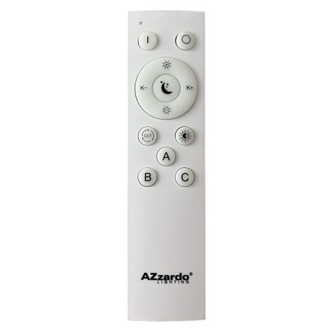 Azzardo AZ4994 - Plafón LED regulable SANTANA LED/80W/230V marrón + control remoto