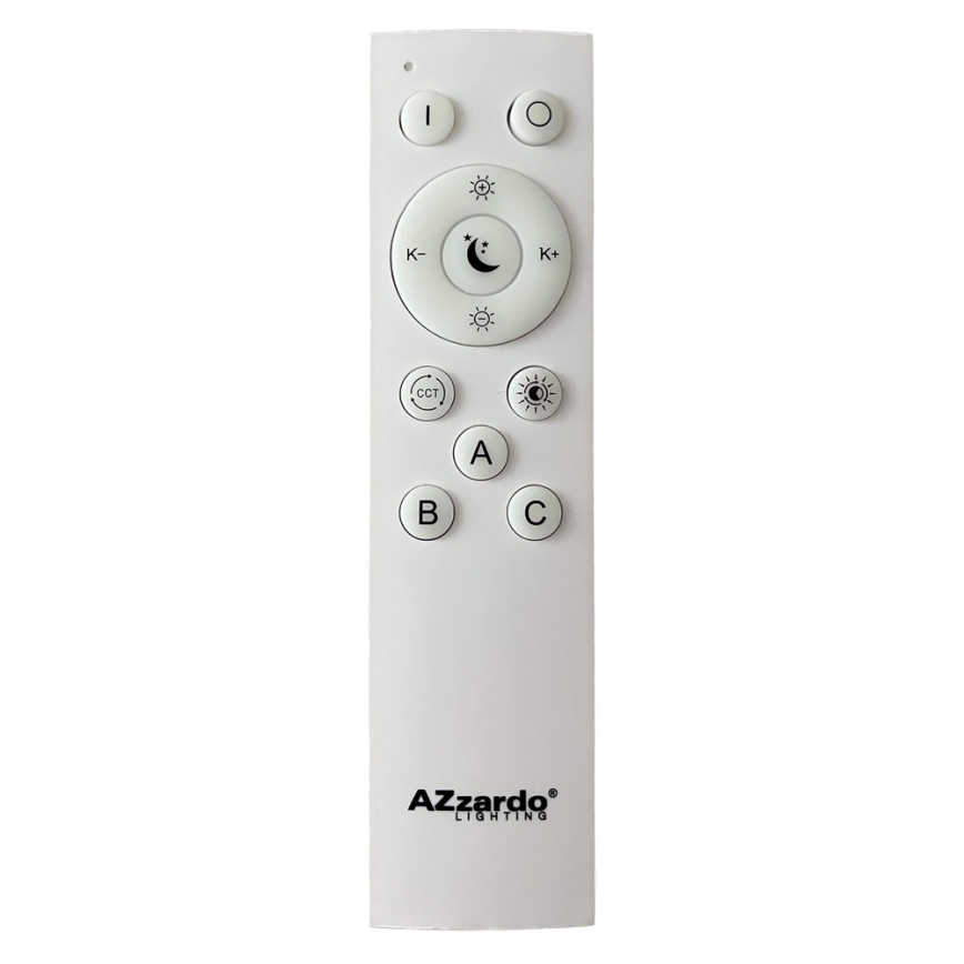Azzardo AZ4997 - Plafón LED regulable SANTANA LED/80W/230V marrón + control remoto