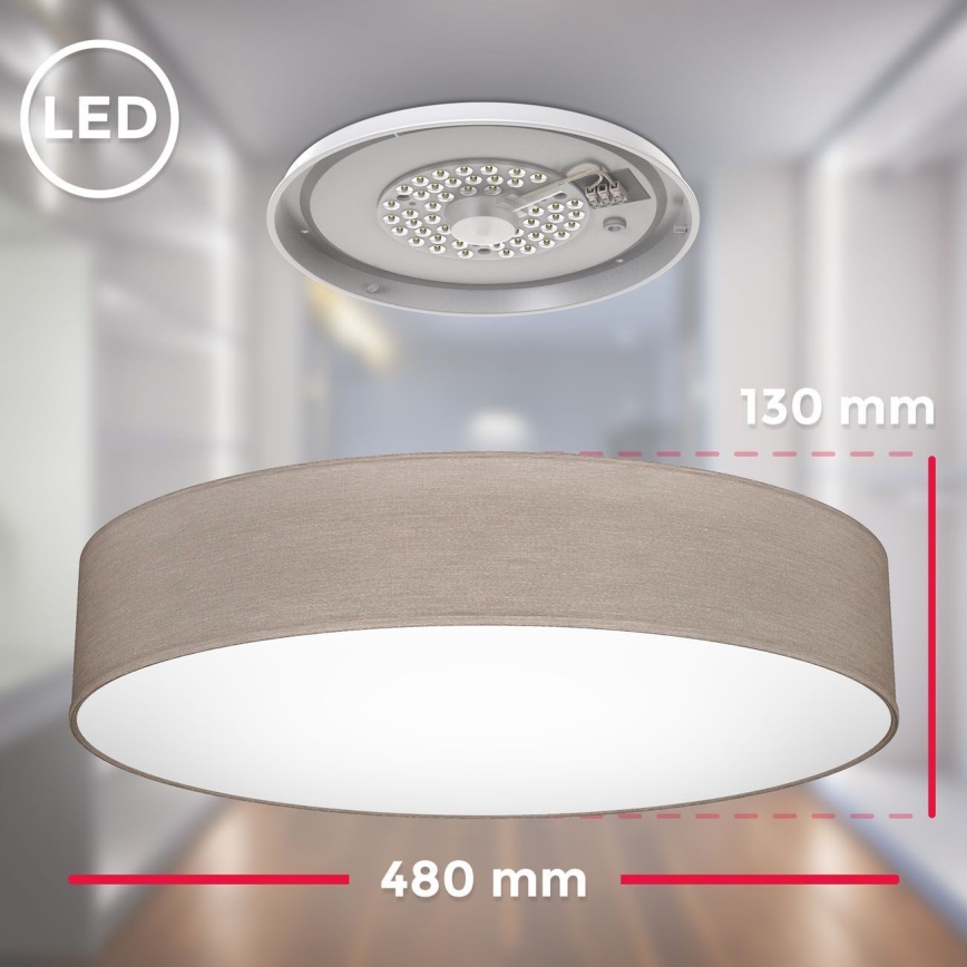 B.K. Licht 1395 - Plafón LED LED/20W/230V taupe