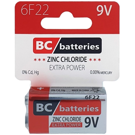 Batería de clocuro de zinc 6F22 EXTRA POWER 9V