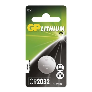 Batería de litio botón CR2032 GP LITHIUM 3V/220 mAh