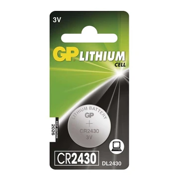 Batería de litio botón CR2430 GP LITHIUM 3V/300 mAh
