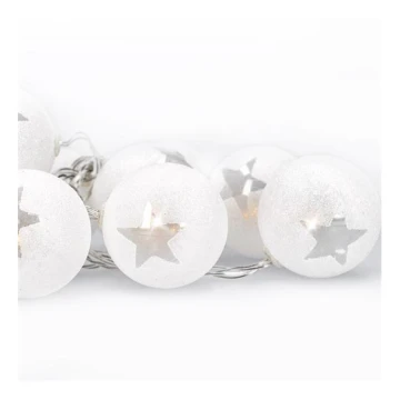 Bola de Navidad LED 10xLED 1m blanco cálido