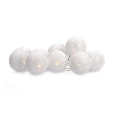 Bola decorativa LED 10xLED/2xAA 1m blanco cálido
