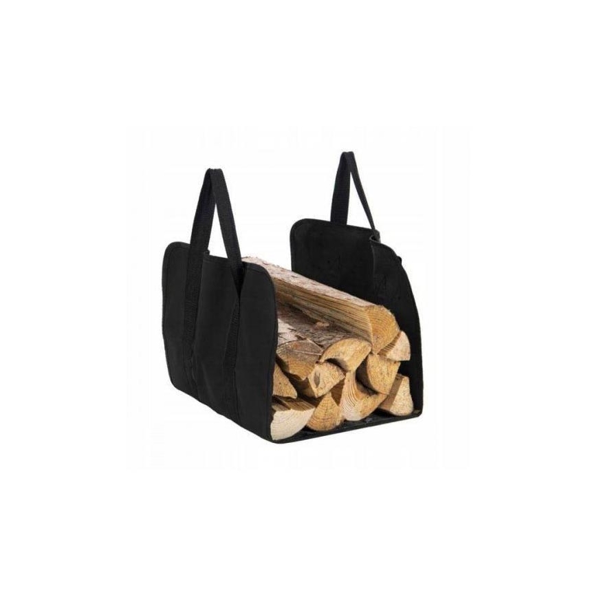 Bolsa para leña de chimenea 100x45 cm negro