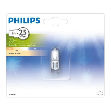 Bombilla industrial Philips ECOHALO G9/18W/230V 2800K