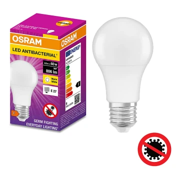 Bombilla LED antibacteriana A60 E27/8,5W/230V 2700K - Osram