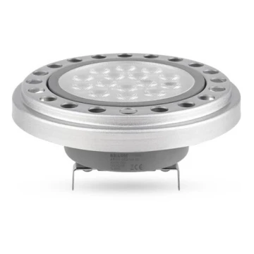 Bombilla LED AR111 G53/12W/12V 4000K plata 30°