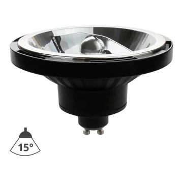 Bombilla LED AR111 GU10/12W/230V 4000K 15° negro